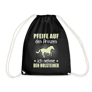 Pfeife Prinzen Nehme Holsteiner Pferderasse Reiten - Turnbeutel - Schwarz - Vorne