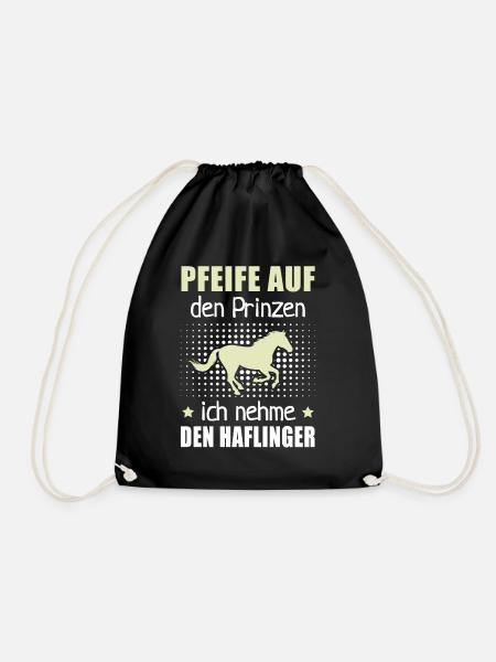 Pfeife Prinzen Nehme Haflinger Pferderasse Reithof - Turnbeutel - Schwarz