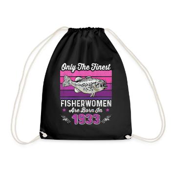 Pêcheuses nées en 1933 pour le 90e anniversaire d’un pêcheur - Sac de sport léger - noir - Devant