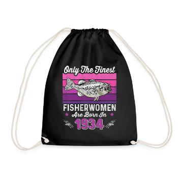 Pêcheuses nées en 1934 pour le 89e anniversaire d’un pêcheur - Sac de sport léger - noir - Devant