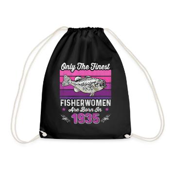 Pêcheuses nées en 1935 pour le 88e anniversaire d’un pêcheur - Sac de sport léger - noir - Devant