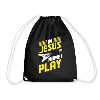 I play Guitar - Drawstring Bag - black - Front