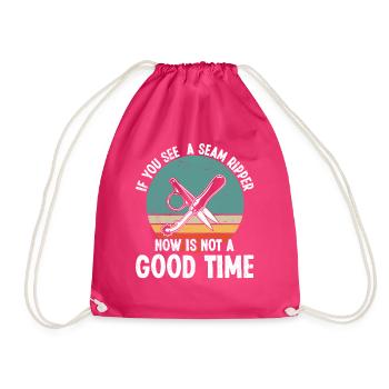 Quilting Design - Drawstring Bag - fuchsia - Front
