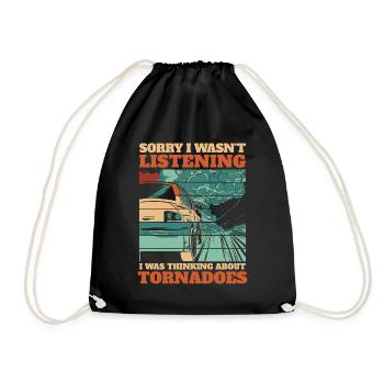 Storm Chasing Tornado Storm Meteorologist - Drawstring Bag - black - Front