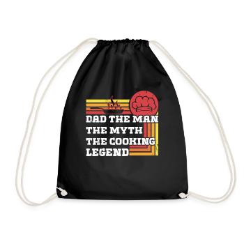 Papa l’homme, le mythe, te cooking Legend - Sac de sport léger - noir - Devant