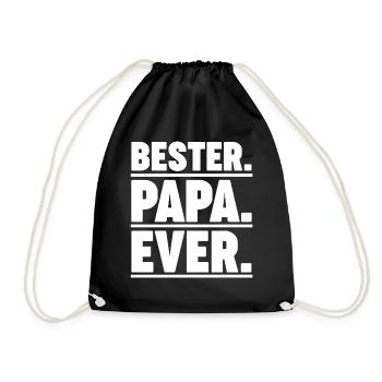 Papa Vater Vatertag - Turnbeutel - Schwarz - Vorne