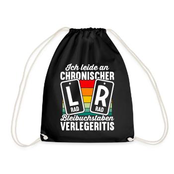MTRA Röntgen Radiologie Radiologe - Turnbeutel - Schwarz - Vorne