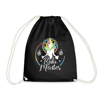 Chakra Holistique Healing Mains Bouddha Reiki Maître - Sac de sport léger - noir - Devant