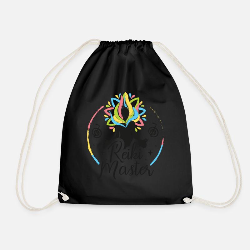 Chakra Holistic Healing Hands Buddha Reiki Master - Turnbeutel - Schwarz