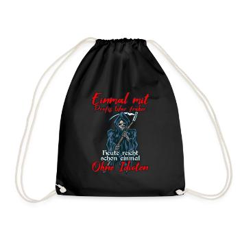 Once with professionals was enough today - Drawstring Bag - black - Front