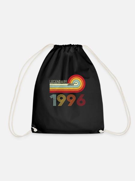 1996 Geburtstag Legendary since Vintage Rainbow - Turnbeutel - Schwarz
