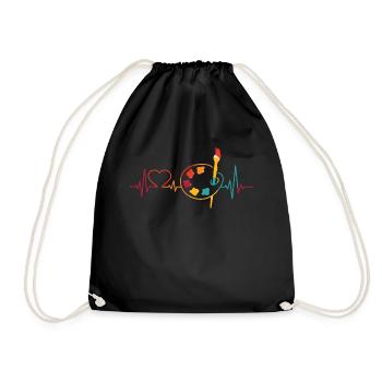 Painter Heartbeat For Painter - Turnbeutel - Schwarz - Vorne