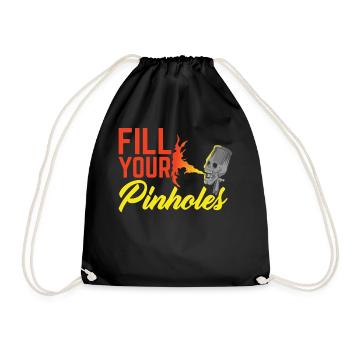 Fill your Pinholes For Car Painter - Drawstring Bag - black - Front
