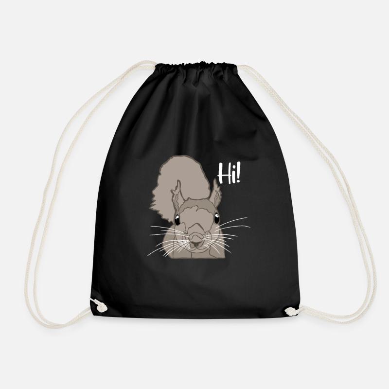 Écureuil gris Écureuil Écureuil renard - Sac de sport léger - noir