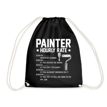 Peintre Taux horaire pour peintre professionnel - Sac de sport léger - noir - Devant