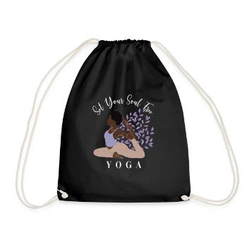 Libérez votre âme Ashtanga Hatha Asanas - Sac de sport léger - noir - Devant