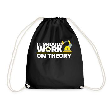 It Should Work In Theory For Robotic Enginners - Turnbeutel - Schwarz - Vorne