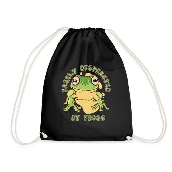 Crapaud grenouille - Sac de sport léger - noir - Devant