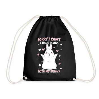 Lapin lapin animal de compagnie lapin - Sac de sport léger - noir - Devant