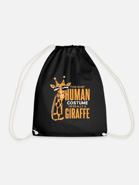 Giraffa Animale Africa Giraffe - Sacca sportiva - nero