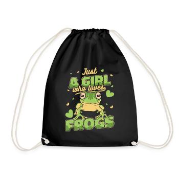 Crapaud grenouille - Sac de sport léger - noir - Devant