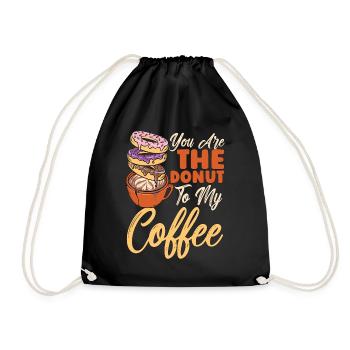 Café et beignets que vous êtes le beignet au petit-déjeuner - Sac de sport léger - noir - Devant