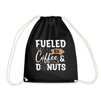 Coffee & Doughnuts Fueled By Coffee & Breakfast - Turnbeutel - Schwarz - Vorne