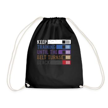Continuez à vous entraîner jusqu’à ce que la ceinture devienne Black Jiu Jitsu - Sac de sport léger - noir - Devant