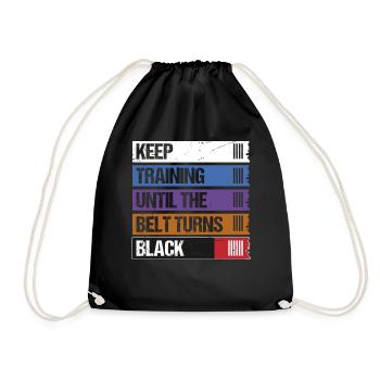 Continuez à vous entraîner jusqu’à ce que la ceinture devienne Black Jiu Jitsu - Sac de sport léger - noir - Devant