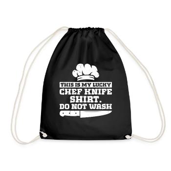 C’est mon couteau de chef chanceux, ne lavez pas - Sac de sport léger - noir - Devant