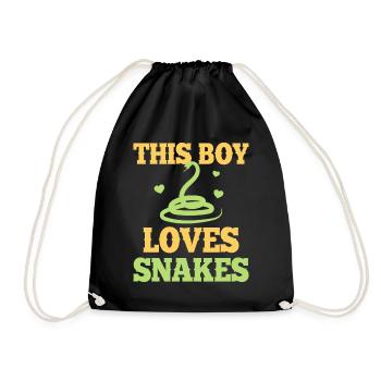 Ce garçon aime les serpents - Sac de sport léger - noir - Devant