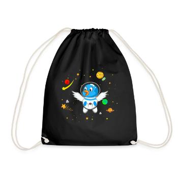Dog breeder astronaut - Drawstring Bag - black - Front