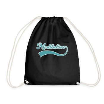 Lettrage de méditation - Sac de sport léger - noir - Devant