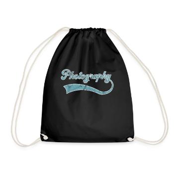 Photography lettering - Drawstring Bag - black - Front
