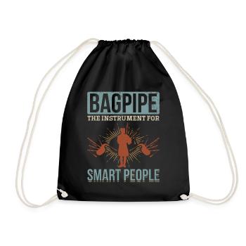 Bagpipe The Instrument For Smart People - Bagpipe - Drawstring Bag - black - Front