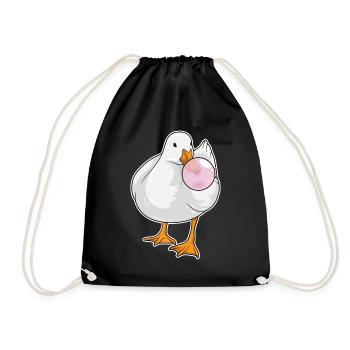 Ente Kaugummi - Turnbeutel - Schwarz - Vorne