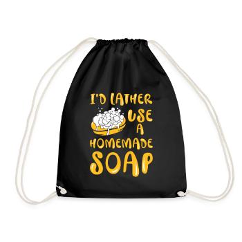 Soap Dealer Homemade Soap Soaper Soap Hobbyist - Drawstring Bag - black - Front