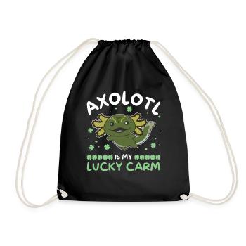 Axolotl est ma voiture chanceuse Kleeblatt St Patricks Day - Sac de sport léger - noir - Devant