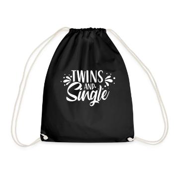 Gemini and Single Sarcastic Gemini Humor - Drawstring Bag - black - Front