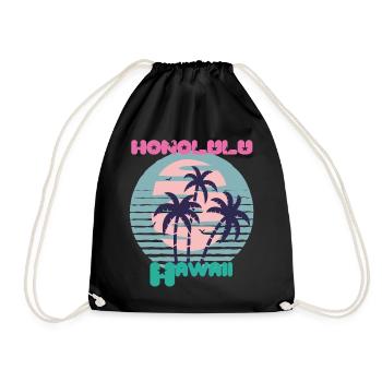 Palm Hawaii Honolulu Vacances Plage Océan - Sac de sport léger - noir - Devant