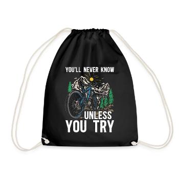 Bicycle You'll Never Know Unless Bicycling Cyclist - Drawstring Bag - black - Front
