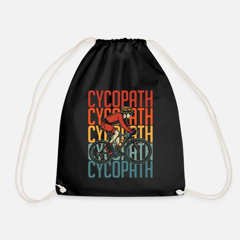 Bicycle Cycopath Retro Mountain Bike Biker Cyclist - Turnbeutel - Schwarz