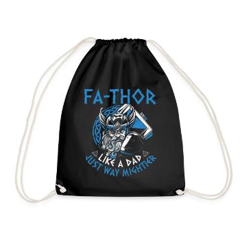 Men's Vathor - Father's Day Father's Day Gift Viking - Drawstring Bag - black - Front
