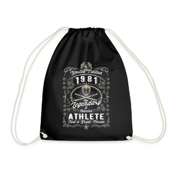 Vintage 1981 Hockey sur glace Cadeau d’anniversaire Hobby - Sac de sport léger - noir - Devant