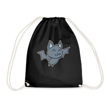 Bat Kids Motif - Sac de sport léger - noir - Devant