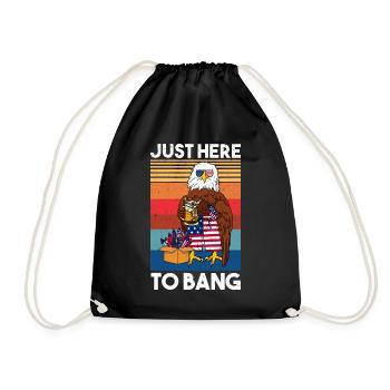 Juste ici pour frapper le feu d’artifice Eagle USA Flag - Sac de sport léger - noir - Devant