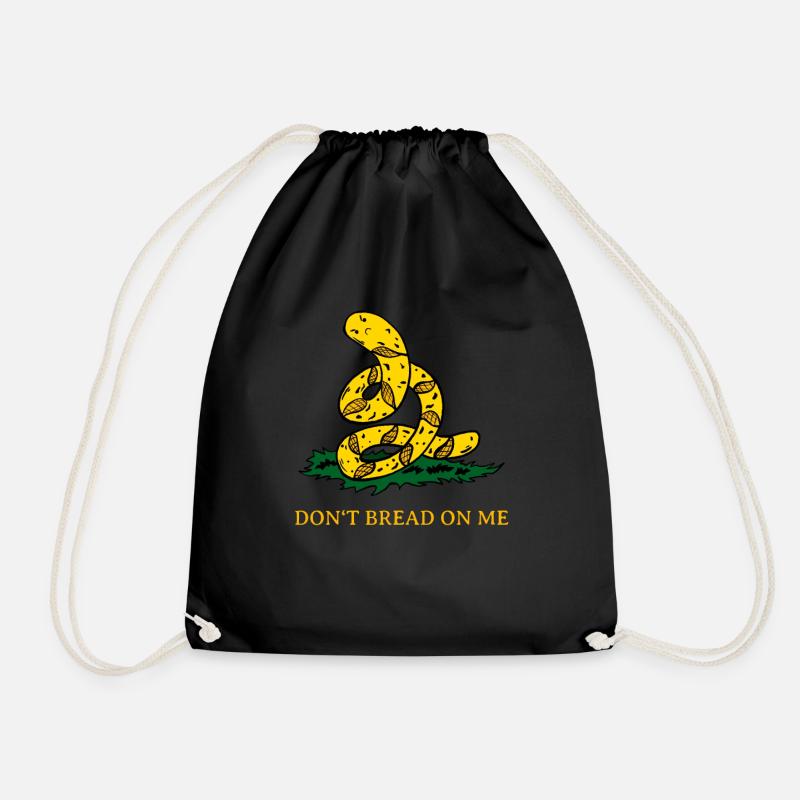 Don't Bread On Me Gadsden Flag Parodie Baguette - Turnbeutel - Schwarz