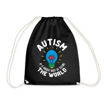 autism awareness unique way of seeing the world - Turnbeutel - Schwarz - Vorne