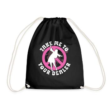 Hippie Peace Sign Peace Flowers Flower Child - Sac de sport léger - noir - Devant