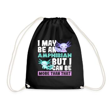 axolotl amphibiens salamandre mignon axolotl - Sac de sport léger - noir - Devant